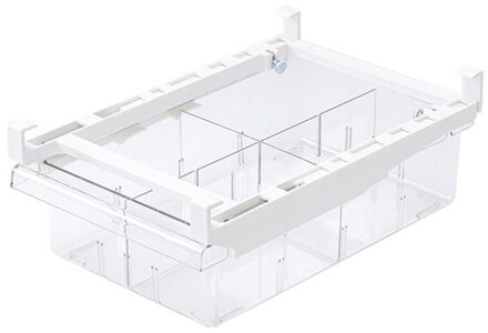 1 Pcs Rekbaar Koelkast Organizer Lade Mand Koelkast Pull-Out Lades Verse Spacer Laag Opbergrek 4 rooster