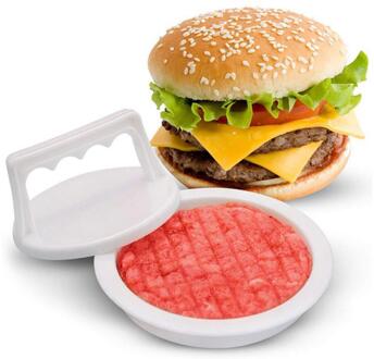 1 Pcs Ronde Vorm Vlees Gereedschap Hamburger Druk Plastic Amburger Vlees Rundvlees Grill Burger Druk Patty Maker Mold Keuken Benodigdheden