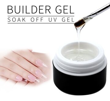 1 Pcs Roze/Wit/Clear Uv Gel Crystal Nagels Transparante Uv Builder Gel Voor Franse Kunst Tips Manicure set Gel