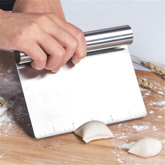 1 pcs Rvs Pizza Deegschraper Cutter Professionele Bakken Gebak Schraper Fondant Cake Decoratie Tool Keuken Tool