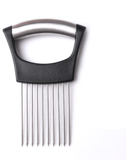 1 pcs Rvs Ui Cutter Gesneden Ui Houder Vork Groentesnijder Tomaat Snijder Naald Vlees Kip Frok