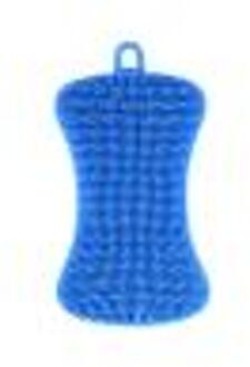1 Pcs Siliconen Schotel Spons Scrubber Keuken Schoonmaken Tool Schuursponsjes Koken Schoonmaken Tool Keuken Accessoires # T3 blauw