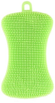1 Pcs Siliconen Schotel Spons Scrubber Keuken Schoonmaken Tool Schuursponsjes Koken Schoonmaken Tool Keuken Accessoires # T3 groen