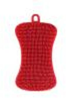 1 Pcs Siliconen Schotel Spons Scrubber Keuken Schoonmaken Tool Schuursponsjes Koken Schoonmaken Tool Keuken Accessoires # T3 rood