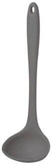 1 Pcs Siliconen Tarwe Stro Soep Lepel Hosehold Lange Handvat Pap Lepel Rijst Pollepel Servies Maaltijd Diner Scoops Keuken Gereedschap grijs