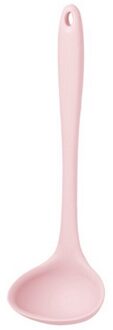 1 Pcs Siliconen Tarwe Stro Soep Lepel Hosehold Lange Handvat Pap Lepel Rijst Pollepel Servies Maaltijd Diner Scoops Keuken Gereedschap roze