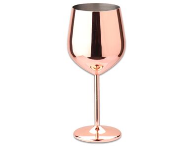 1 Pcs Single Layer Plating Beker Wijn Beker 500Ml Kleurrijke Drum-Vormige -Resistente Champagne Cocktail Glas rvs koper plating