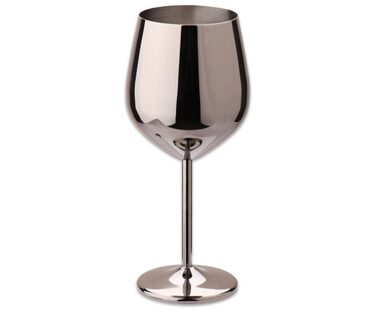 1 Pcs Single Layer Plating Beker Wijn Beker 500Ml Kleurrijke Drum-Vormige -Resistente Champagne Cocktail Glas rvs zwart verguld