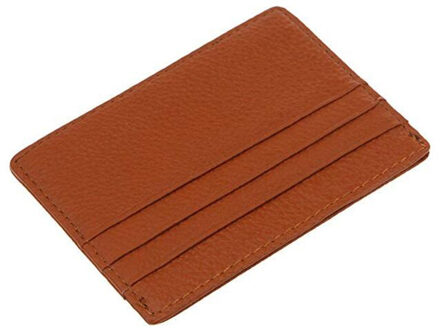 1 Pcs Slim Minimalistische Voorvak RFID Blocking Portefeuilles Bag PU Leer Handgemaakte Credit Kaarthouder Case Voor Mannen & vrouwen koffie