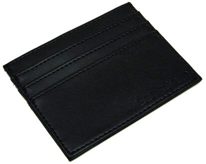 1 Pcs Slim Minimalistische Voorvak RFID Blocking Portefeuilles Bag PU Leer Handgemaakte Credit Kaarthouder Case Voor Mannen & vrouwen zwart