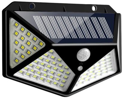 1 Pcs Solar Licht 100 Leds Solar Lamp Pir Motion Sensor Wandlamp IP65 Waterdichte Solar Tuinverlichting Outdoor Beveiliging licht