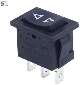! 1 Pcs Spdt Mini Black 3 Pin Rocker Switch Ac 6A/250V 10A/125V KCD1 3PIN reset