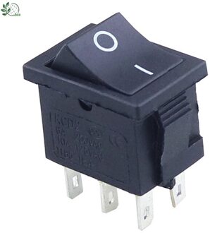 ! 1 Pcs Spdt Mini Black 3 Pin Rocker Switch Ac 6A/250V 10A/125V KCD1 6PIN ON uit