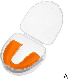 1 Pcs Sport Tanden Beschermen Mond Guard Gebitsbeschermer Tanden Cap Beschermen Boksen Basketbal Tanden Guard Gum Shield Vijf Kleuren oranje