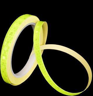 1 Pcs Tl Mtb Fiets Reflecterende Stickers Fietsen Motorfiets Strip Decal Tape Veiligheid geel