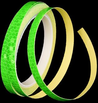 1 Pcs Tl Mtb Fiets Reflecterende Stickers Fietsen Motorfiets Strip Decal Tape Veiligheid groen