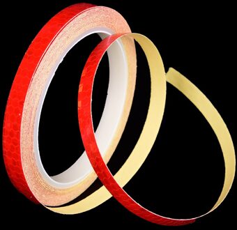 1 Pcs Tl Mtb Fiets Reflecterende Stickers Fietsen Motorfiets Strip Decal Tape Veiligheid rood