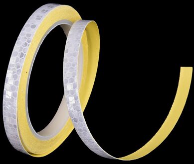 1 Pcs Tl Mtb Fiets Reflecterende Stickers Fietsen Motorfiets Strip Decal Tape Veiligheid zilver