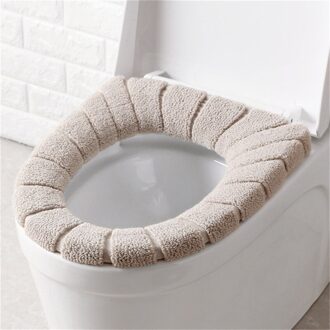 1 Pcs Toilet Seat Cover Zachte Comfortabele Wasbare Pompoen Patroon Winter Warm Closestool Mat Commode Seat Deksel Pad Badkamer Decor