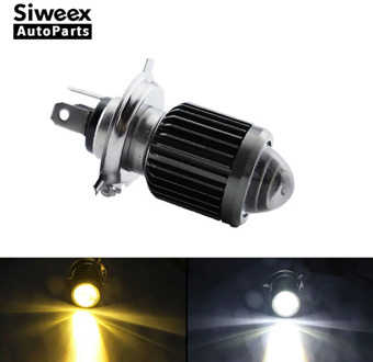 1 Pcs Universal Motorcycle Hi/Lo H4 H6 BA20D Lights Scooter Tricycle Electric Vehicle Bulb LED Headlight Wide Voltage Lamp