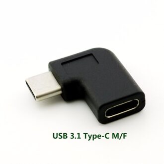 1 pcs USB 3.1 Type-C Man-vrouw Jack 90 Graden Schuine Data Sync Extension Adapter voor Tablet mobiele Telefoon Mobiele Telefoon