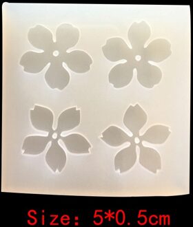 1 PCS UV Hars Sieraden Vloeibare Siliconen Mal Cherry Blossom Bloemen Mallen Voor DIY Ketting Hanger Charms Maken Sieraden klein
