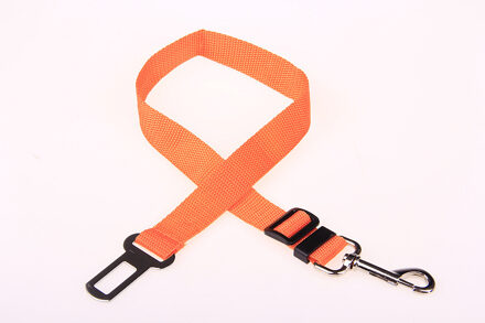 1 Pcs Verstelbare Hond Autostoeltje Belt Nylon Huisdieren Puppy Seat Lead Leash Harness Voertuig Gordel 7 Kleur Oranje