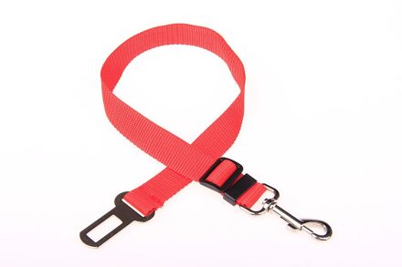 1 Pcs Verstelbare Hond Autostoeltje Belt Nylon Huisdieren Puppy Seat Lead Leash Harness Voertuig Gordel 7 Kleur Rood