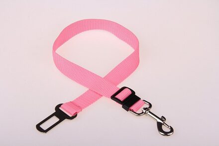 1 Pcs Verstelbare Hond Autostoeltje Belt Nylon Huisdieren Puppy Seat Lead Leash Harness Voertuig Gordel 7 Kleur Roze