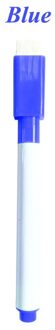 1 Pcs Water Kleur Pennen Magnetische Whiteboard Droog Vegen Fine Nib Met Gratis Gum Rubber Borstel Koelkast Magneten White Board marker Pen Blauw