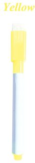 1 Pcs Water Kleur Pennen Magnetische Whiteboard Droog Vegen Fine Nib Met Gratis Gum Rubber Borstel Koelkast Magneten White Board marker Pen geel
