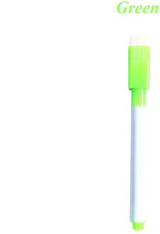 1 Pcs Water Kleur Pennen Magnetische Whiteboard Droog Vegen Fine Nib Met Gratis Gum Rubber Borstel Koelkast Magneten White Board marker Pen groen