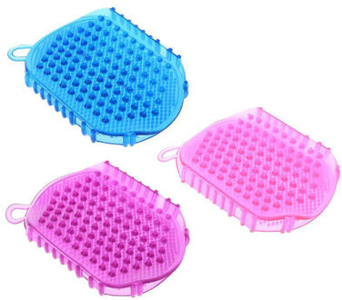 1 Pcs Willekeurige kleur Zachte Siliconen Massage Scrub Handschoenen Voor Peeling Body Bad Borstel Exfoliërende Handschoenen Footbrush Body Borstel
