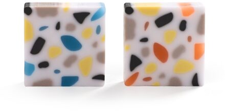 1 Pcs Willekeurige Leuke Marmer Patroon Vierkante Grote Gum Creativiteit Duurzaam Potlood Gum School Briefpapier Schilderen Kantoorbenodigdheden