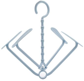1 Pcs Winddicht Hanger Voor Schoenen-Kleur Plastic Schoenen Rek met 4 Haken Kan Hangt 2 Paar Schoenen -huishoudelijke Schoonmaakproducten Blauw