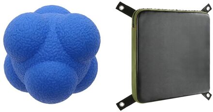 1 Pcs Zeshoekige Reactie Bal Agility Training Reactie Bal & 1 Pcs Doel Muur Bokszak Stevige Muur Vechten Pad