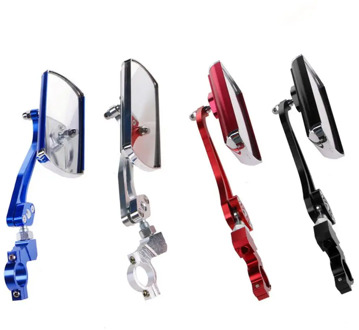 1 Piece Bicycle Rear View Mirror Reflective Safety Cycling Handlebar Rearview Mirror 360 Rotate Aluminum Alloy Material Quality