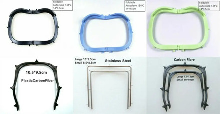 1 Piece Dental Endo Frame Rubber Dam Sheets Carbon Fibre Contrast Foldable Stainless Steel Ultra Light