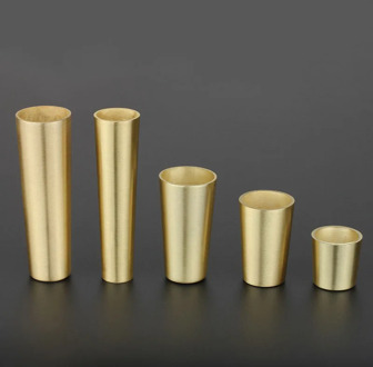 1 Piece Gold Zinc Alloy Cabinet Leg Cover Brass Color Chair feet Protector Sofa Leg Tube Metal Cup Furniture Leg Ferrules