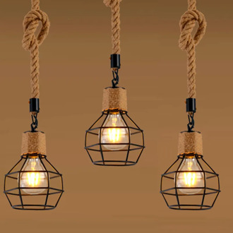 1 Piece Pendant lamp Lampshade Loft Hanging Light for Restaurant Home Living Room Decoration (Without Bulb)