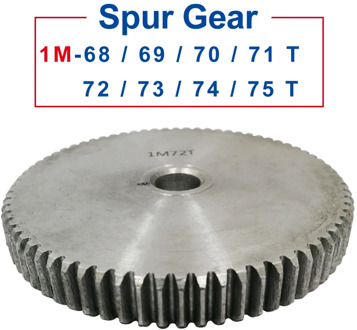 1 Piece spur Gear 1M68/69/70/71/72/73/74/75T rough Hole 8/10mm gear wheel 45#carbon steel Material motor gear Total Height 10mm
