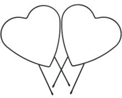 1 * Plant Trellis Ondersteuning Frame Liefde Hartvormige Ronde Wijnstok Klimmen Rack Bloem Tuin Trellis Voor Klimmen Planten bloem