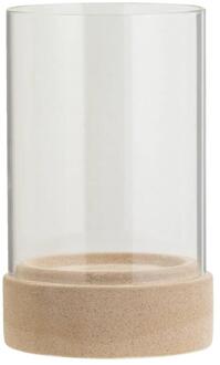 1+1 Gratis Kandelaar Nora Beige Keramiek 25,5x16 Cm