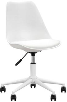 1+1 Gratis Leen Bakker - Bureaustoel Senja - Metaal/Kunststof - Wit - 65x65x87.5 Cm