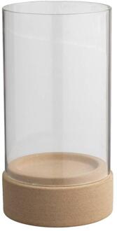 1+1 Gratis Leen Bakker - Kandelaar Nora 35xØ19 Cm - Keramiek - Beige