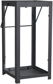 1+1 Gratis Leen Bakker - Lantaarn Lasio - 31x15,5x16,5 Cm - Metaal - Zwart - 16.5x15.5x31 Cm