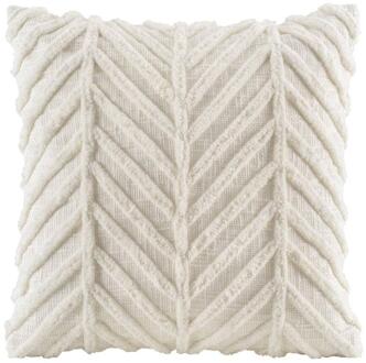 1+1 Gratis Leen Bakker - Sierkussen Boas - Off White - 45x45 Cm - Katoen - Wit
