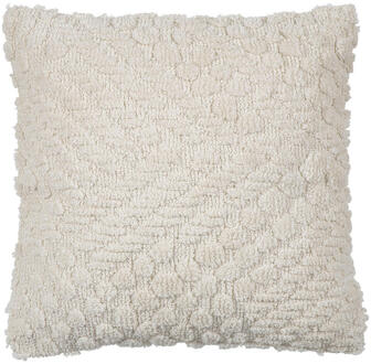 1+1 Gratis Leen Bakker - Sierkussen Damian - 45x45 Cm - Polyester - Crème