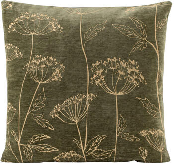 1+1 Gratis Leen Bakker - Sierkussen Fenne - Olijf - 45x45 Cm - Polyester - Groen