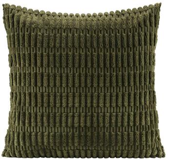 1+1 Gratis Leen Bakker - Sierkussen Ryk - Olijf - 45x45 Cm - Polyester - Groen - 10x45x45 Cm